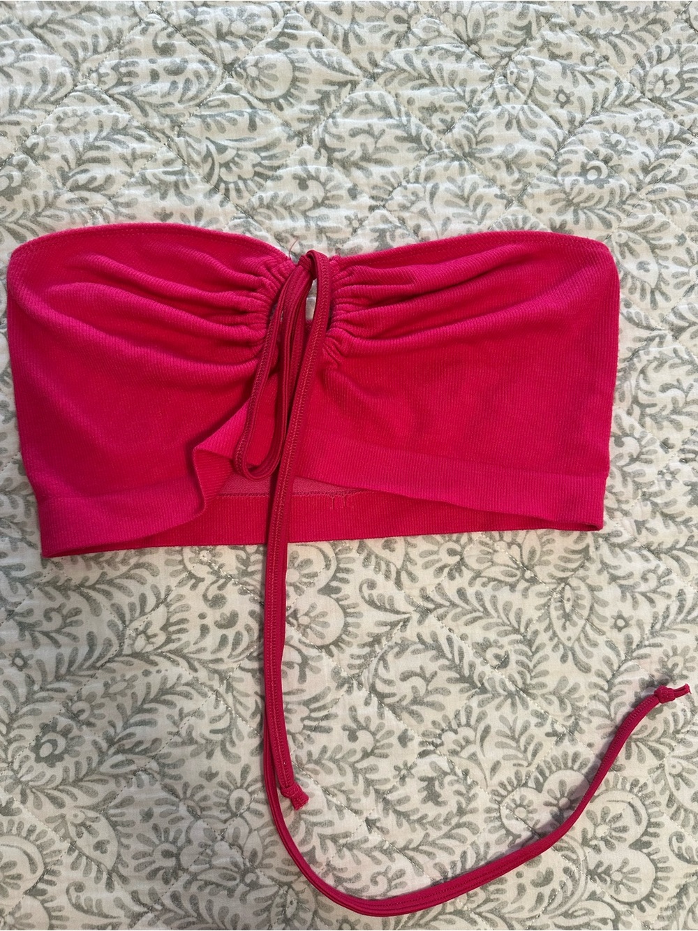 Hot Pink Strapless Bandeau Top